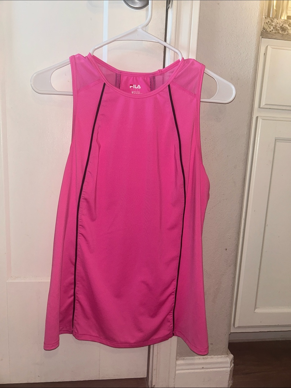 368 Fila Sport Sleeveless Pink Racerback Performance Tank Top